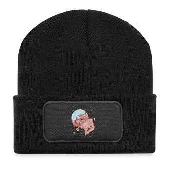 WIR IN EINEM ANDEREN UNIVERSUM - Recycelte Patch Beanie - Schwarz - Vorne