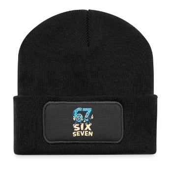 US Flag 67 Memes Six Seven - Beanie recyclé à patch - noir - Devant