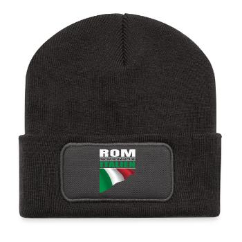 Rome - Beanie recyclé à patch - charbon - Devant