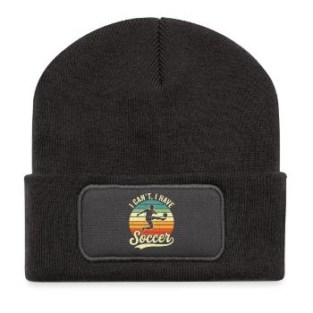I Can't I Have Soccer Football Player - Recycled Patch Beanie - dark grey - Front