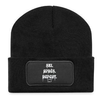 Ski Après Repeat - Beanie recyclé à patch - noir - Devant