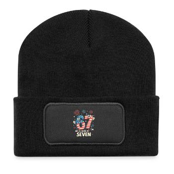 US Flag 67 Memes Six Seven - Beanie recyclé à patch - noir - Devant