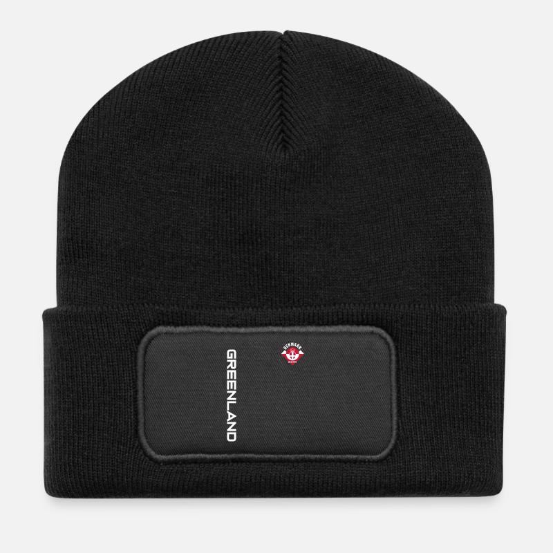 GRÖNLAND DÄNEMARK | SEIT 1814 - Recycelte Patch Beanie - Schwarz