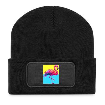 flamingo - Recycled Patch Beanie - black - Front