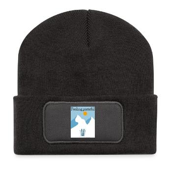 Sensation de ski alpin de piste - Beanie recyclé à patch - charbon - Devant