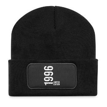 30th Birthday 30 Years 1996 Decoration Gift Funny - Recycled Patch Beanie - black - Front