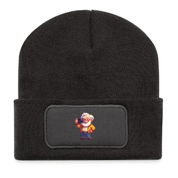 Opa fotografiert - Recycelte Patch Beanie - Dunkelgrau - Vorne