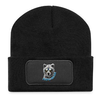 Papa Ours – Une idée de cadeau rétro pour la fête des pères - Beanie recyclé à patch - noir - Devant