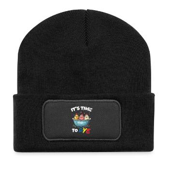 Œufs de Pâques Teinture des œufs de Pâques - Beanie recyclé à patch - noir - Devant