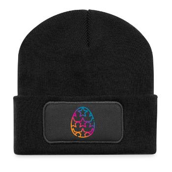 Pâques colorées en œufs de Pâques - Beanie recyclé à patch - noir - Devant