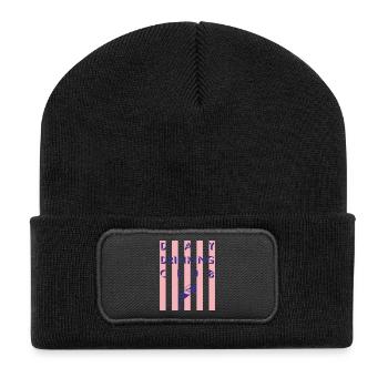 Day Drinking Club Stripe Print - Recycled Patch Beanie - black - Front