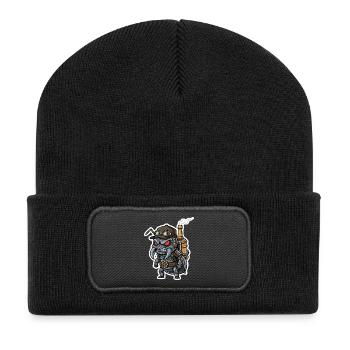Bourdon Empereur Steampunk Sceptre et Or - Beanie recyclé à patch - noir - Devant