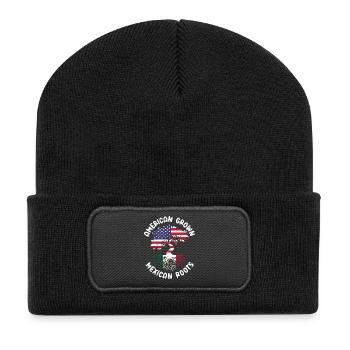 Fierté du Mexique & Maison Drapeau du Mexique - Beanie recyclé à patch - noir - Devant