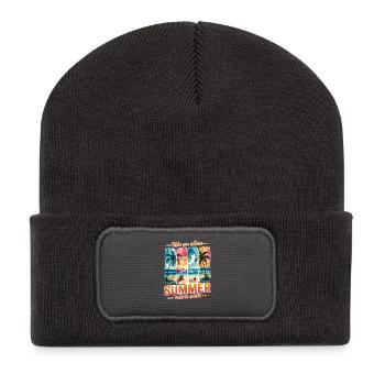 Bring mich dorthin, wo der Sommer nie endet - Recycelte Patch Beanie - Dunkelgrau - Vorne