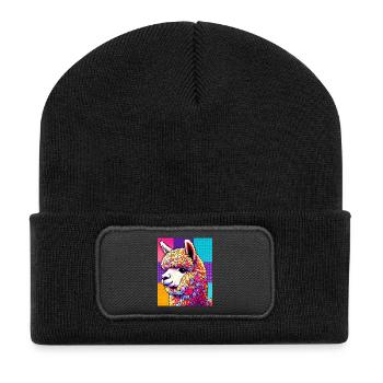 Alpaga - Beanie recyclé à patch - noir - Devant