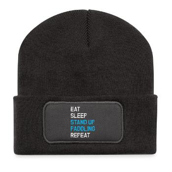 Eat Sleep Stand Up Paddling Repeat SUP - Recycled Patch Beanie - dark grey - Front