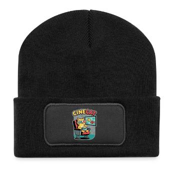 Popcorn chat CineKat Cinema - Beanie recyclé à patch - noir - Devant
