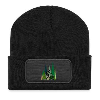 Radfahrer - Recycelte Patch Beanie - Schwarz - Vorne