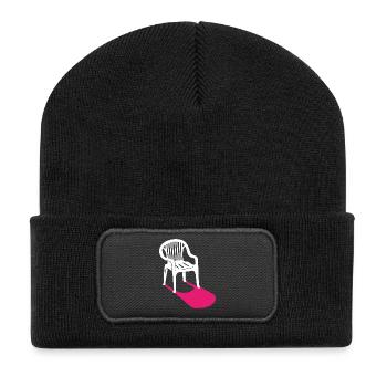 Monobloc – Designklassiker für jede Gelegenheit - Recycelte Patch Beanie - Schwarz - Vorne