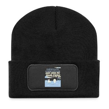 Impression, Sommeil Levant : Art Fatigué - Recycelte Patch Beanie - Schwarz - Vorne