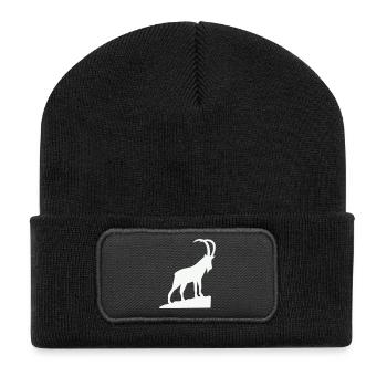 Alpine Bock Silhouette - Beanie recyclé à patch - noir - Devant