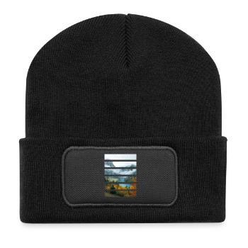Vallées dAutomne et Lac Paisible - Beanie recyclé à patch - noir - Devant