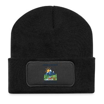 Explorer l’aventure Découvrir le canoë sauvage - Beanie recyclé à patch - noir - Devant