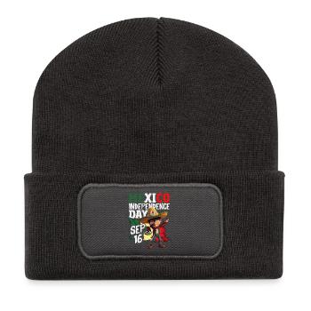 Fierté du Mexique & Maison Drapeau du Mexique - Beanie recyclé à patch - charbon - Devant