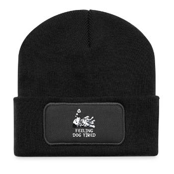 Feeling Dog Tired Dalmatian Dalmatian Owner - Recycled Patch Beanie - black - Front