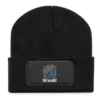 Tiefsee Plastik Geist - Recycelte Patch Beanie - Schwarz - Vorne