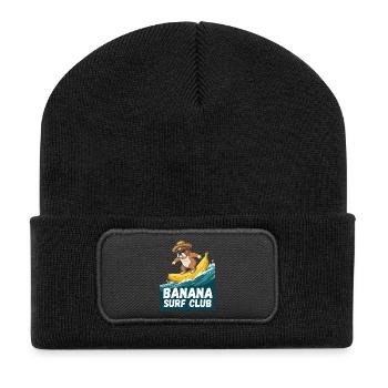 Banana Surf Bulldog - Recycled Patch Beanie - black - Front