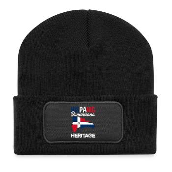 Dominican Republic Flag Dom Rep Pride - Recycled Patch Beanie - black - Front