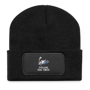 Feeling Dog Tired American_Bully Bully Owner - Recycled Patch Beanie - black - Front