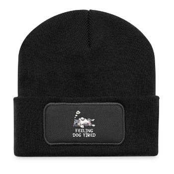 Feeling Dog Tired American_Bully Bully Owner - Recycled Patch Beanie - black - Front