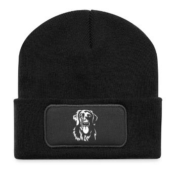 Flat-coated Retriever Head "Black Edition" - Recycled Patch Beanie - black - Front