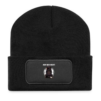 Nerv Mich Nicht Berner Sennenhund Sennenhunde  - Recycelte Patch Beanie - Schwarz - Vorne