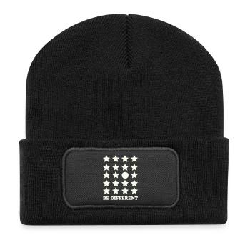 Cercle de la grille stellaire Be Different - Beanie recyclé à patch - noir - Devant