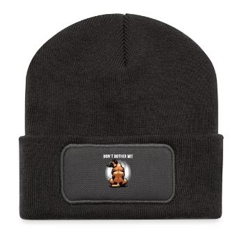 Don't Bother Me Malinois Belgian Shepherd Dog - Recycled Patch Beanie - dark grey - Front