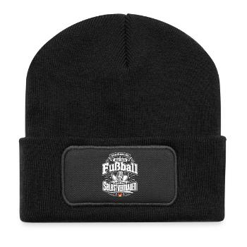 Selbstvertrauen reicht - Recycelte Patch Beanie - Schwarz - Vorne