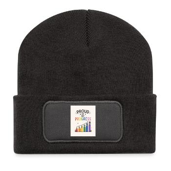 Proud of my progress - Recycled Patch Beanie - dark grey - Front