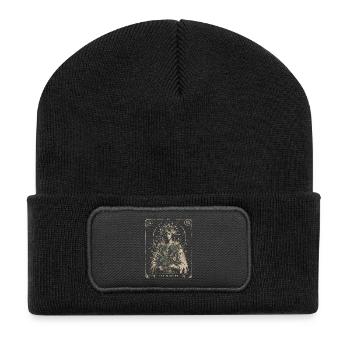 Florist Arcana Style Floral Vintage Art - Recycled Patch Beanie - black - Front