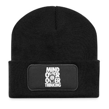 L’esprit sur-réfléchissant à la motivation - Beanie recyclé à patch - noir - Devant
