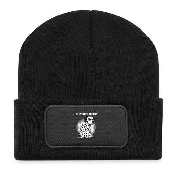 Nerv Mich Nicht Dalmatiner Dalmatinerbesitzer - Recycelte Patch Beanie - Schwarz - Vorne