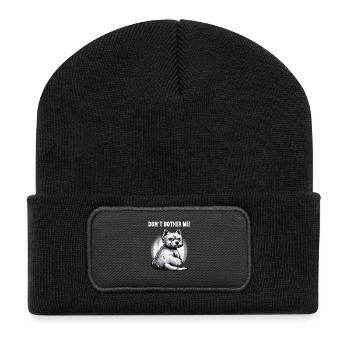 Ne me dérange pas Westie, terrier highland de l’Ouest - Beanie recyclé à patch - noir - Devant