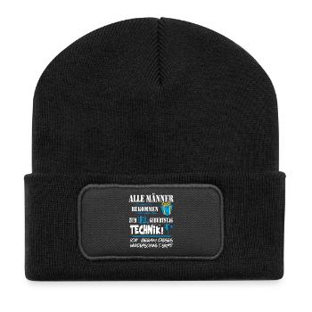 18. Geburtstag Handwerker Technik Werkzeug - Recycelte Patch Beanie - Schwarz - Vorne