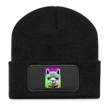 Alpaga - Beanie recyclé à patch - noir - Devant