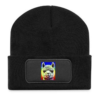Alpaga - Beanie recyclé à patch - noir - Devant