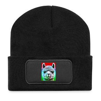 Alpaga - Beanie recyclé à patch - noir - Devant