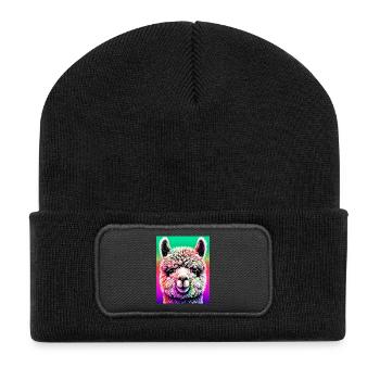 Alpaga - Beanie recyclé à patch - noir - Devant