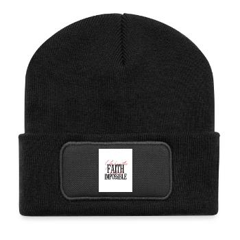 Faith to Make the Impossible - Recycled Patch Beanie - black - Front